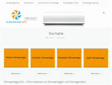 Tablet Screenshot of klimaanlage.info